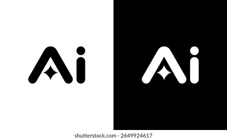 AI artificial intelligence icon design. letter AI vector logo illustration