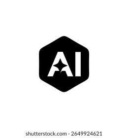 AI artificial intelligence icon design. letter AI vector logo illustration