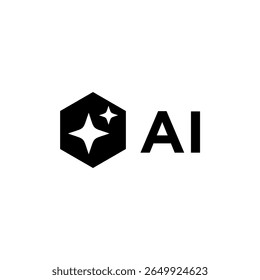 AI artificial intelligence icon design. letter AI vector logo illustration