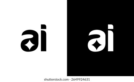 AI artificial intelligence icon design. letter AI vector logo illustration