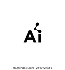 AI artificial intelligence icon design. letter AI vector logo illustration
