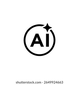 AI artificial intelligence icon design. letter AI vector logo illustration