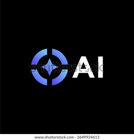 AI artificial intelligence icon design. letter AI vector logo illustration