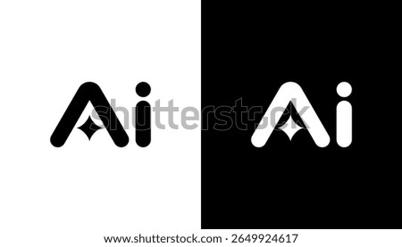 AI artificial intelligence icon design. letter AI vector logo illustration