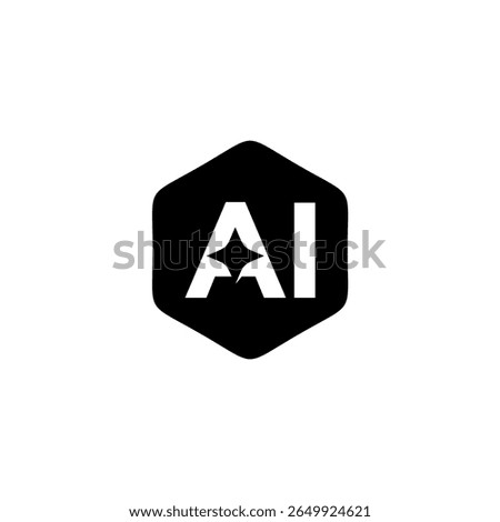 AI artificial intelligence icon design. letter AI vector logo illustration