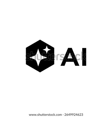 AI artificial intelligence icon design. letter AI vector logo illustration