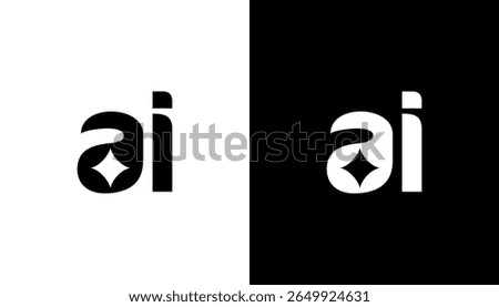AI artificial intelligence icon design. letter AI vector logo illustration