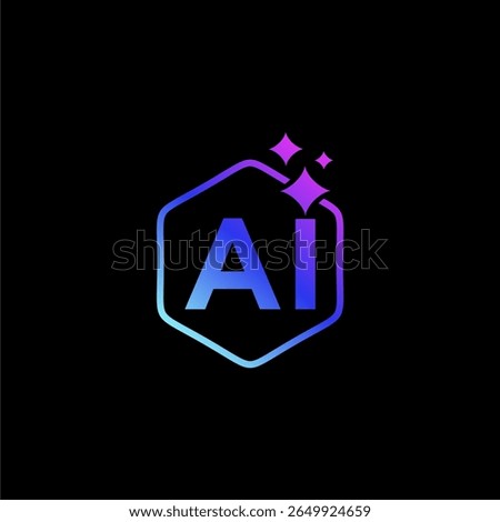 AI artificial intelligence icon design. letter AI vector logo illustration