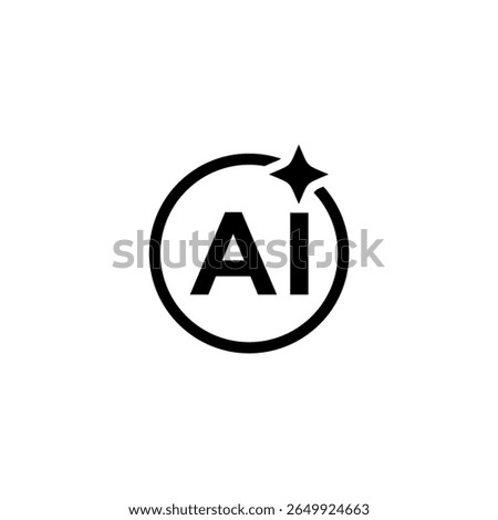 AI artificial intelligence icon design. letter AI vector logo illustration