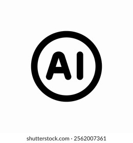 ai artificial intelligence icon sign vector