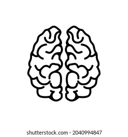 AI (artificial intelligence) icon. Vector illustration of brain. Isolated on a blank, editable and changeable background.