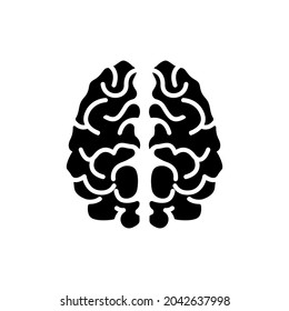 AI (artificial intelligence) icon. Vector illustration of brain. Isolated on a blank, editable and changeable background.