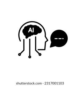 AI (artificial intelligence) icon vector