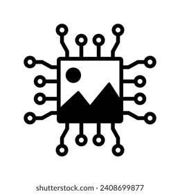ai artificial intelligence  image generate icon vector