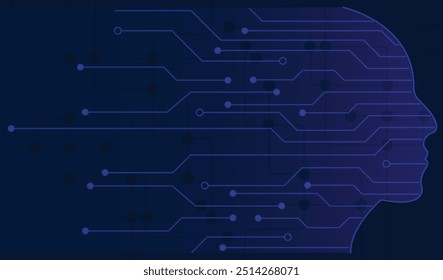 AI Artificial Intelligence and Machine Learning Background Concept, Big data innovation technology, Abstract background, AI Artificial Intelligence chipset on circuit board in futuristic concept