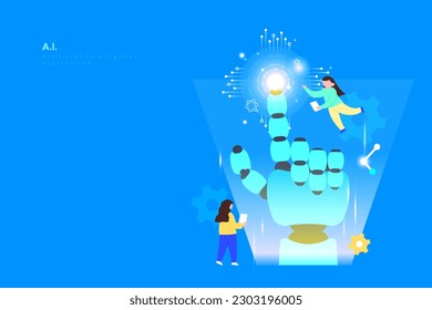 AI Artificial Intelligence Minimal Illustration
