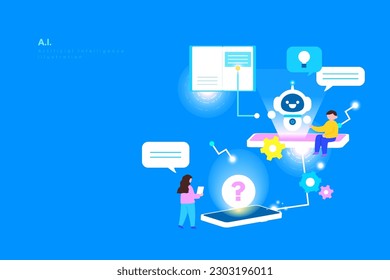 AI Artificial Intelligence Minimal Illustration
