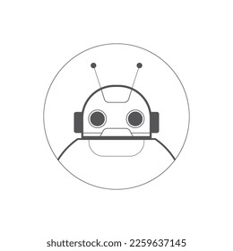 Ai artificial intelligence technology hi tech business icon. open Ai icon, smart bot, robot character on white background, Abstract, vector. design for chatbot, web banner, tech, wen site.  