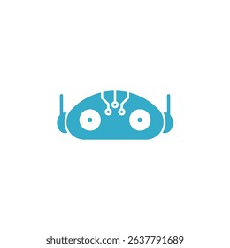 AI artificial intelligence technology icon. Robot head icon isolated on white background