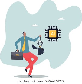 AI, Artificial Intelligence to think like human, machine learning technology to calculate and solve problem,about a man and his life.