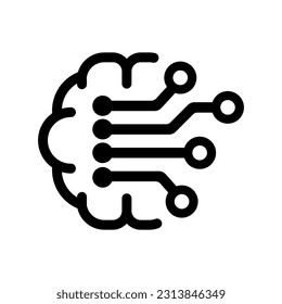 AI (Artificial Intelligence) vector icon illustration