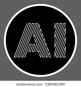 AI - Artificial Intelligence, vector illustration, Ai technology, Smart network digital technology, AI processor chip vector icon symbol for graphic design, logo, web site, social media.