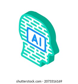 ai artificial intelligent financial technology isometric icon vector. ai artificial intelligent financial technology sign. isolated symbol illustration