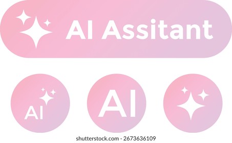 Schaltfläche "KI-Assistent". Schaltfläche "Eingabeaufforderung neu schreiben". abstrakter Leuchtknopf. Textgenerator für maschinelles Lernen