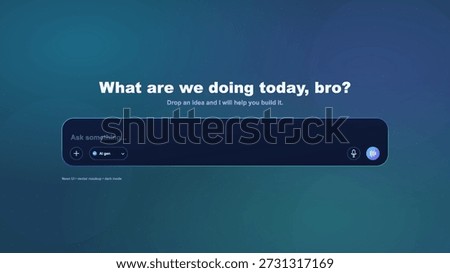 AI assistant chat interface in neon gradient glow. Website page for communicating with the AI ​​chat bot. Futuristic AI assistant. UI, UX, Web site. Artificial Intelligence Assistant. Vector graphic