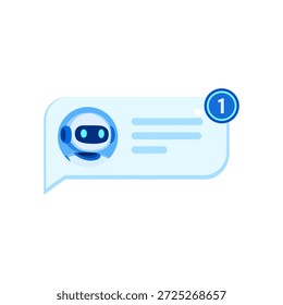 AI Assistant Chat Notification UI Elemento Vector