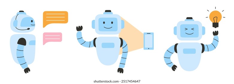 AI assistant chatbot vector set