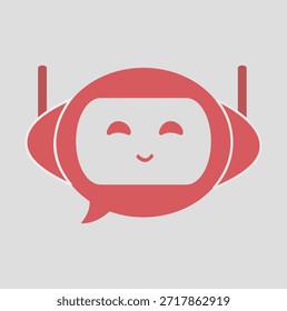 AI Assistant Headset  Minimal Icon