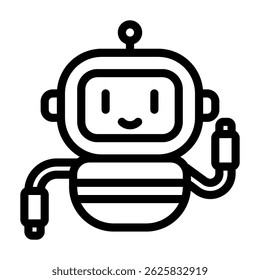 Ai-Assistent Symbol Linienstil transparent