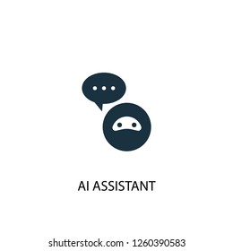 AI assistant icon. Simple element illustration. AI assistant concept symbol design. Can be used for web and mobile.
