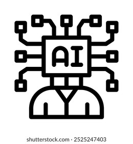 ícone do assistente ai com estrutura de tópicos de estilo