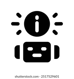 ai assistant icon. vector glyph icon for your website, mobile, presentation, and logo design.
