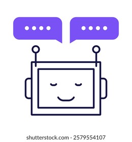 AI Assistant – Intelligent Virtual Assistant Representing Automation and Support Through AI for Business and Personal Use. Vector illustration.