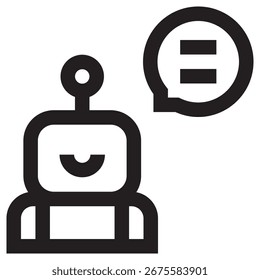 Ai Assistant Modern Vector Icon – Minimal Illustration Symbol Template for Web Mobile App UI Design