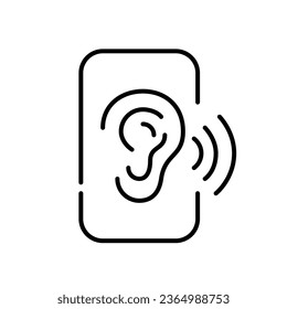 AI Assistant Smartphone App. Spracherkennung. Pixel perfekt, bearbeitbarer Hub