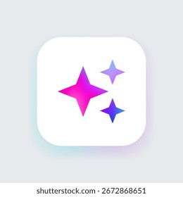 ILUSTRACIÓN VECTORIAL de icono estrella asistente de IA que simboliza la red neuronal, la inteligencia artificial y la tecnología inteligente para App, chatbots y plataformas digitales en un diseño minimalista moderno.
