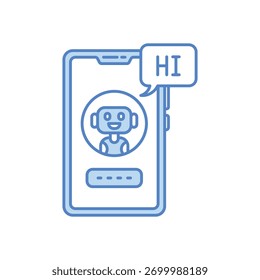 Ilustração de stock do ícone de vetor do Assistente do AI