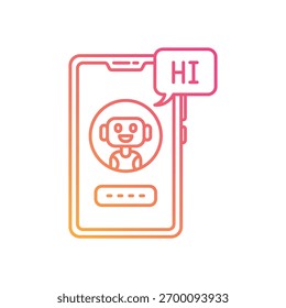 Ilustração de stock do ícone de vetor do Assistente do AI