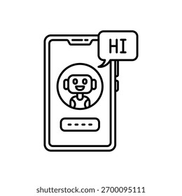 AI Assistant vector icon stock illustration