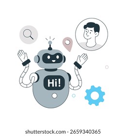 Ai Assistant Vector illustration. EPS 10 File
