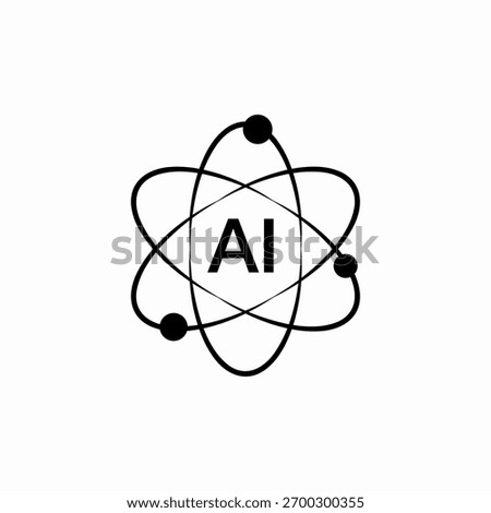 ai atom molecule icon sign vector