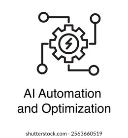 AI Automation Icon – Machine Learning Algorithms and Process Optimization