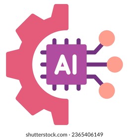 AI and Automation object illustration icon