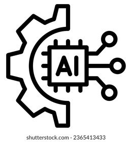 AI and Automation object illustration icon