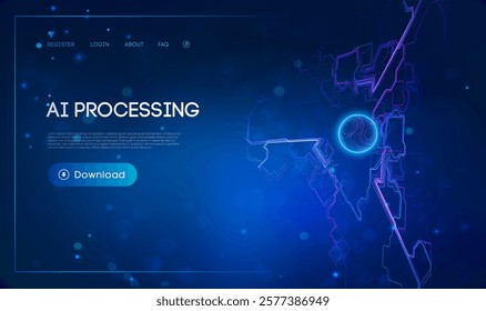 Ai automation and process optimization. Business Ai data mining concept. Machine learning and data analysis.