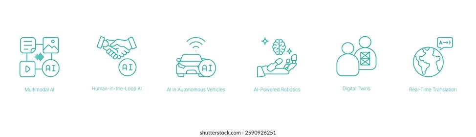 AI in Autonomous Systems and Digital Connectivity Vector Icon